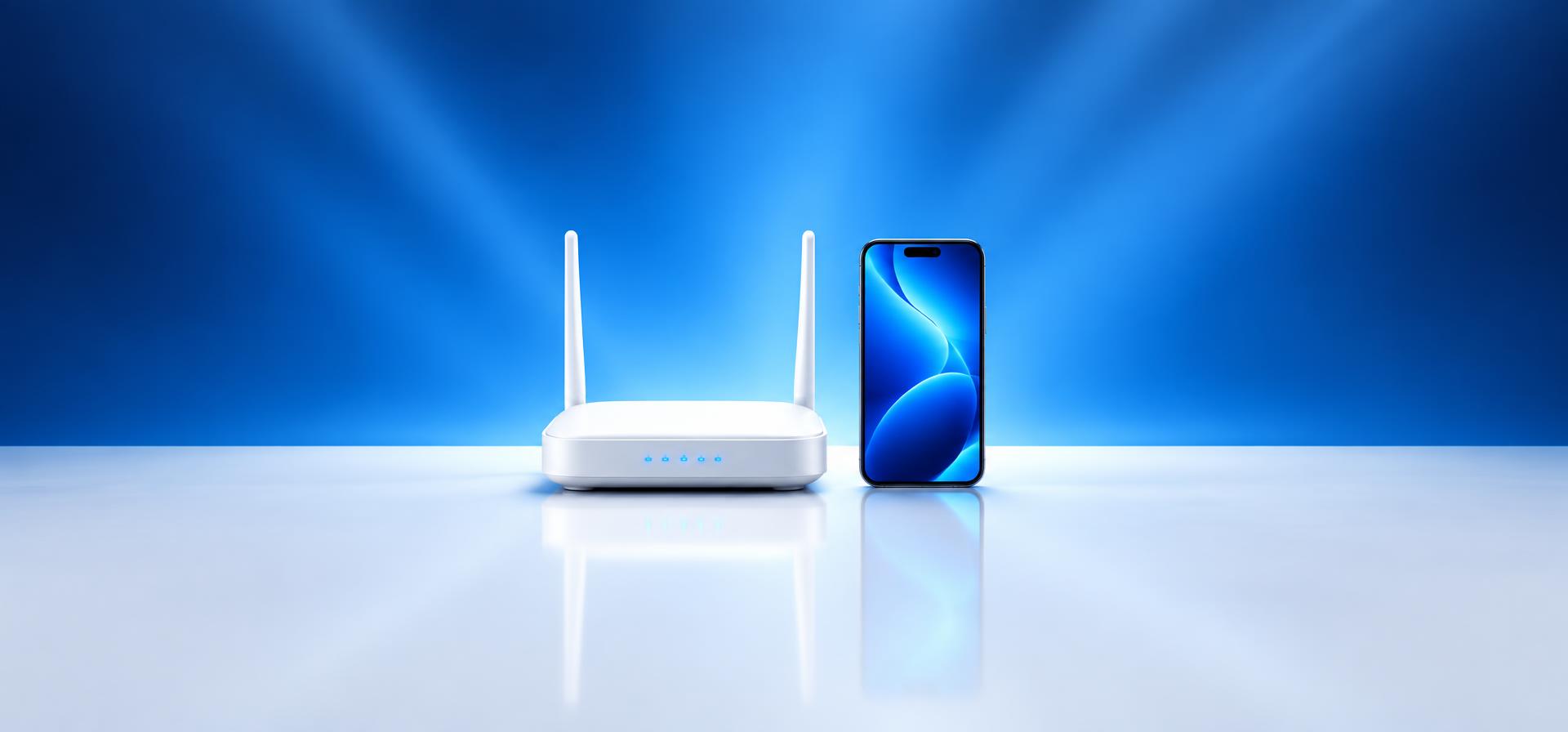 Smartphone e router per telefonia mobile e fissa